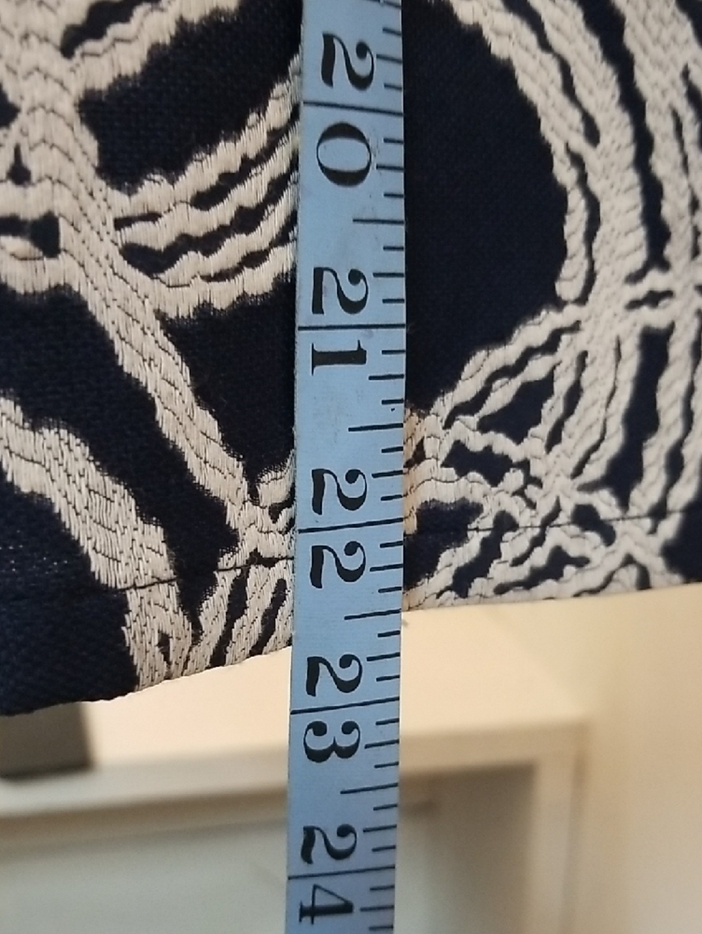 Joseph Ribkoff Navy & White Rope-Print Zip Jacket - Picture 6 of 6